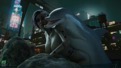 Dolphin fucks Judy in Night City [FULL] [BeastlyJoe]